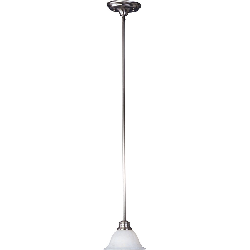 Mini Pendants One Light Mini Pendant in Satin Nickel