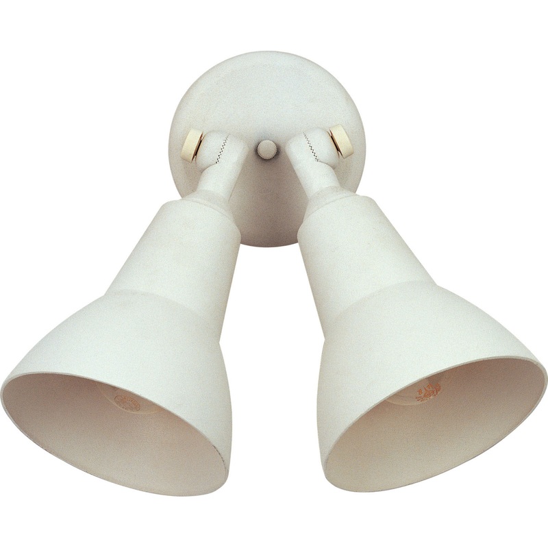 Spots Two Light Outdoor Wall Lantern in White