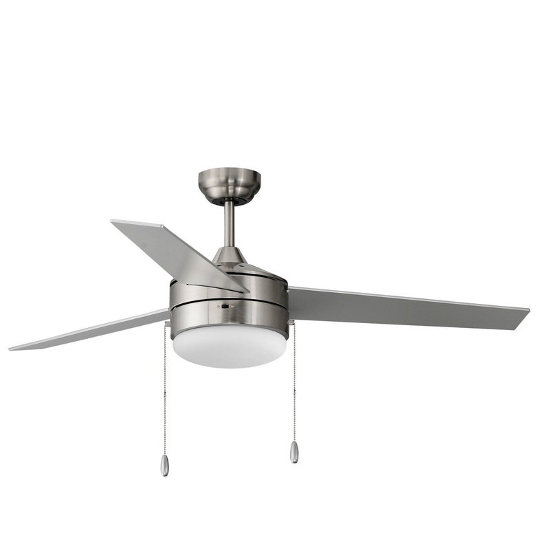 Trio 52"Ceiling Fan in Satin Nickel / Black