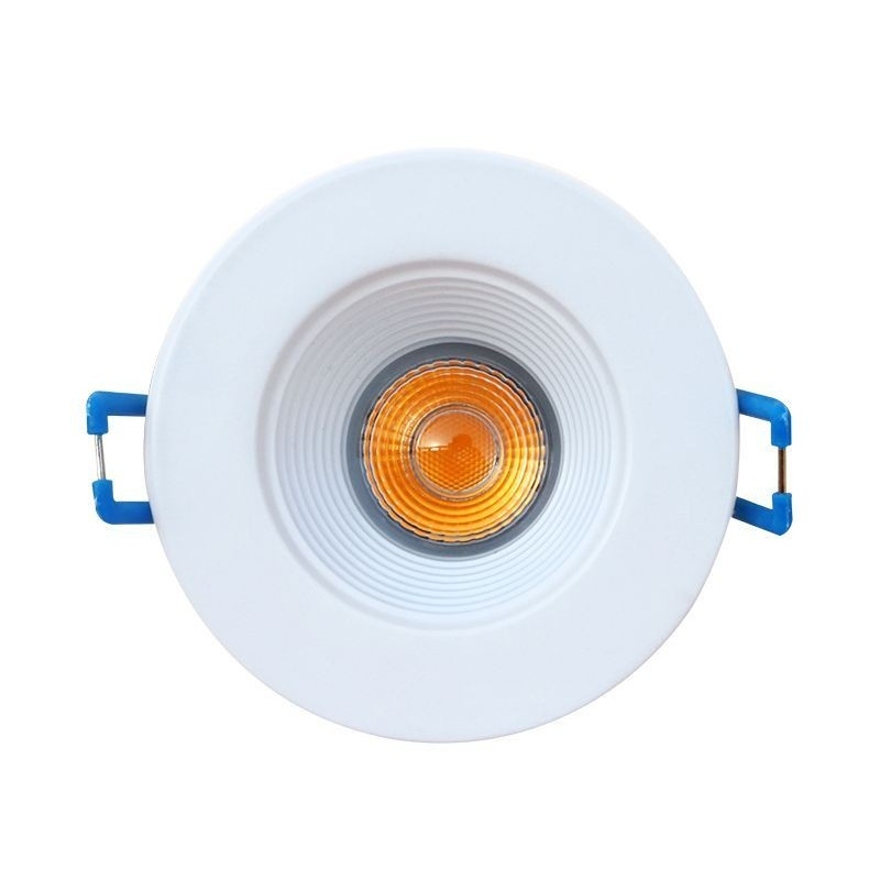 LED Recessed Baffle Light W/ External J-Box in White