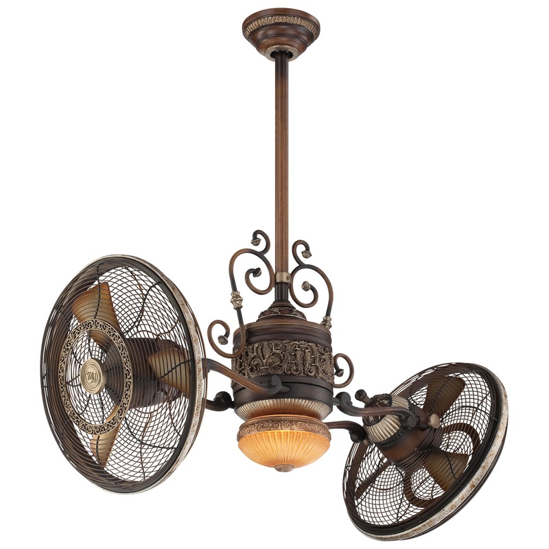 Traditional Gryo Led 42"Performance Fan in Belcaro Walnut