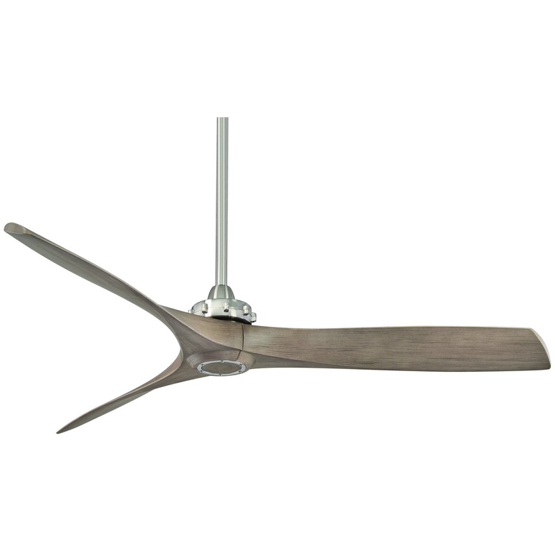 Aviation 60"Ceiling Fan in Brushed Nickel/Ash Maple