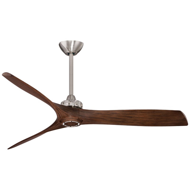 Aviation 60"Ceiling Fan in Brushed Nickel W/ Medium Maple