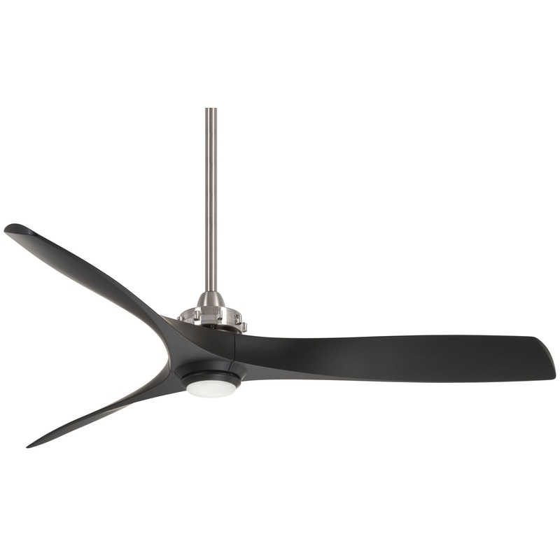 Aviation Led 60"Ceiling Fan in Brushed Nickel/Coal