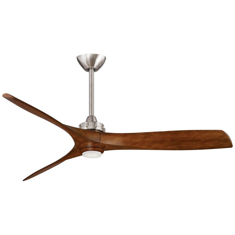 Aviation Led 60"Ceiling Fan in Brushed Nickel W/ Distressed K