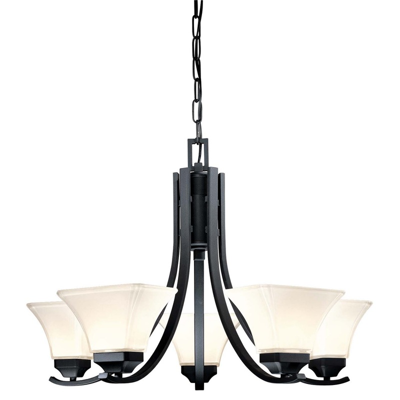 Agilis Five Light Chandelier in Sand Coal