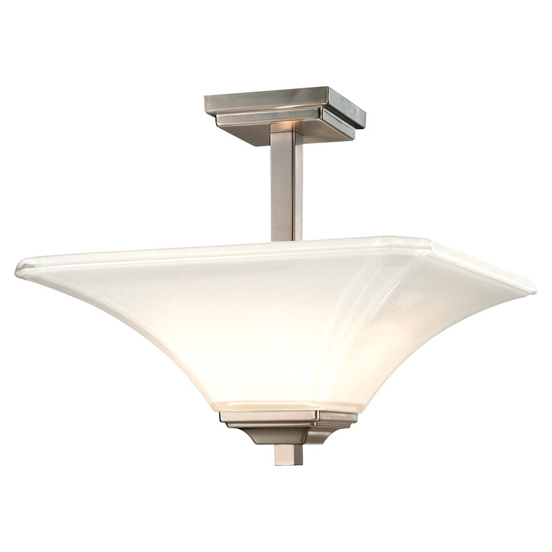 Agilis Two Light Semi Flush Mount in Brushed Nickel
