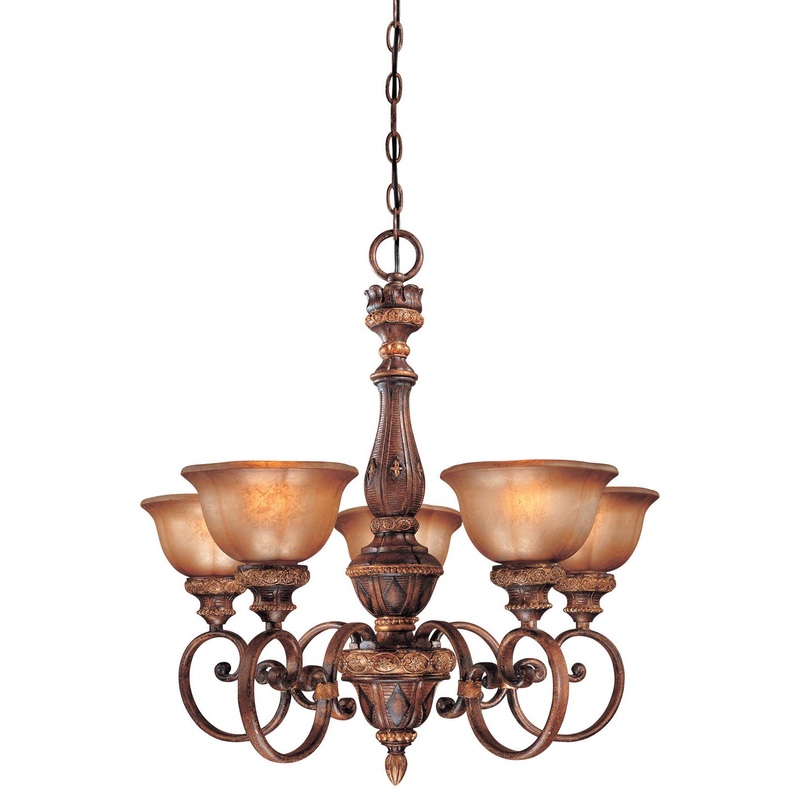 Illuminati Five Light Chandelier in Illuminati Bronze