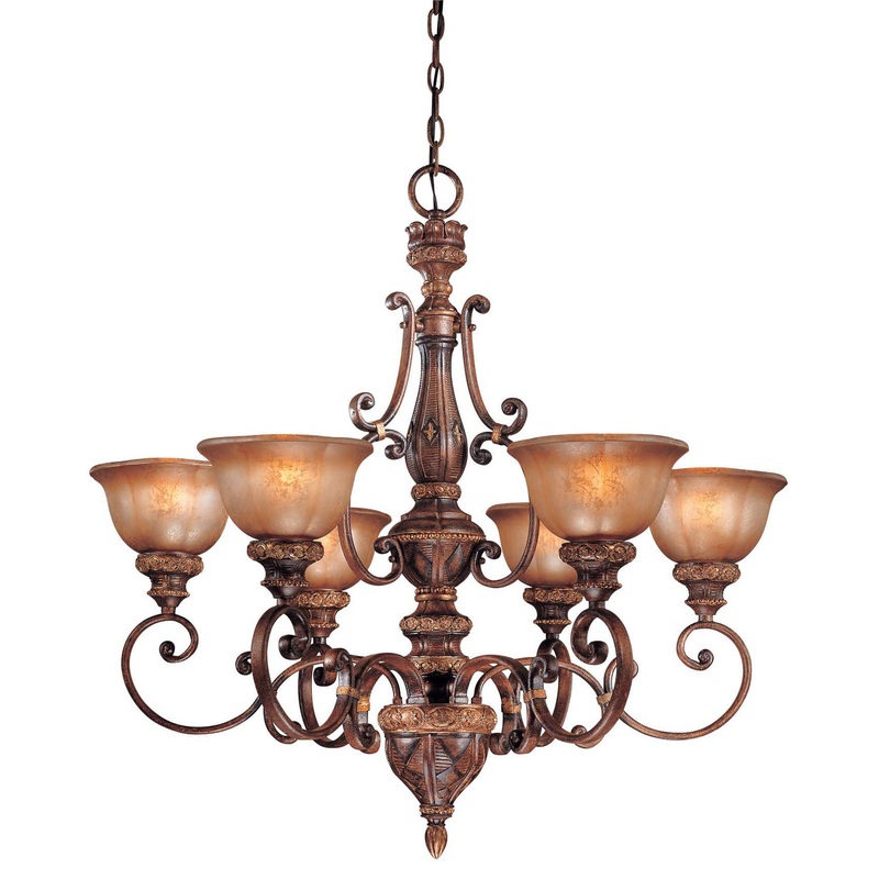 Illuminati Six Light Chandelier in Illuminati Bronze