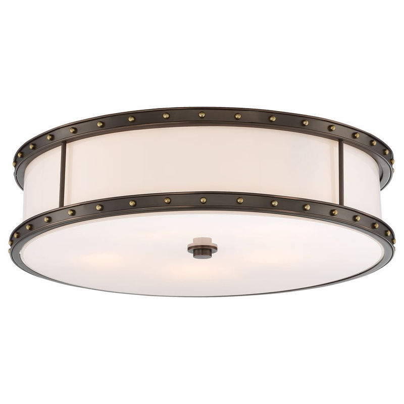 LED Flush Mount in Harvard Court Bronze W/Liberty