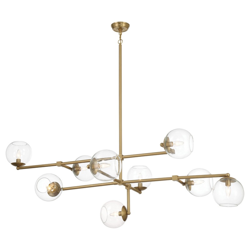 Millikan Nine Light Pendant in Signature Brass
