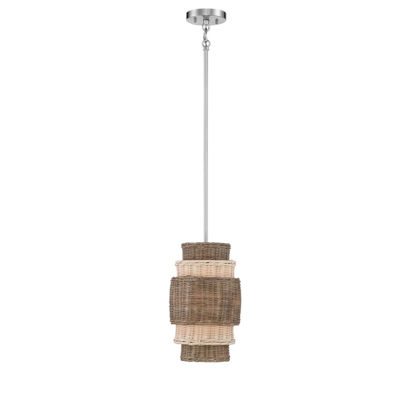 Montauck Bay One Light Pendant in Brushed Nickel