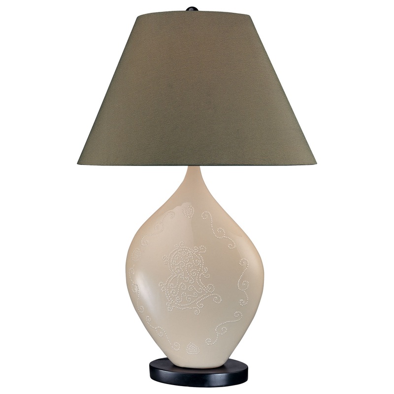 One Light Table Lamp in Cream