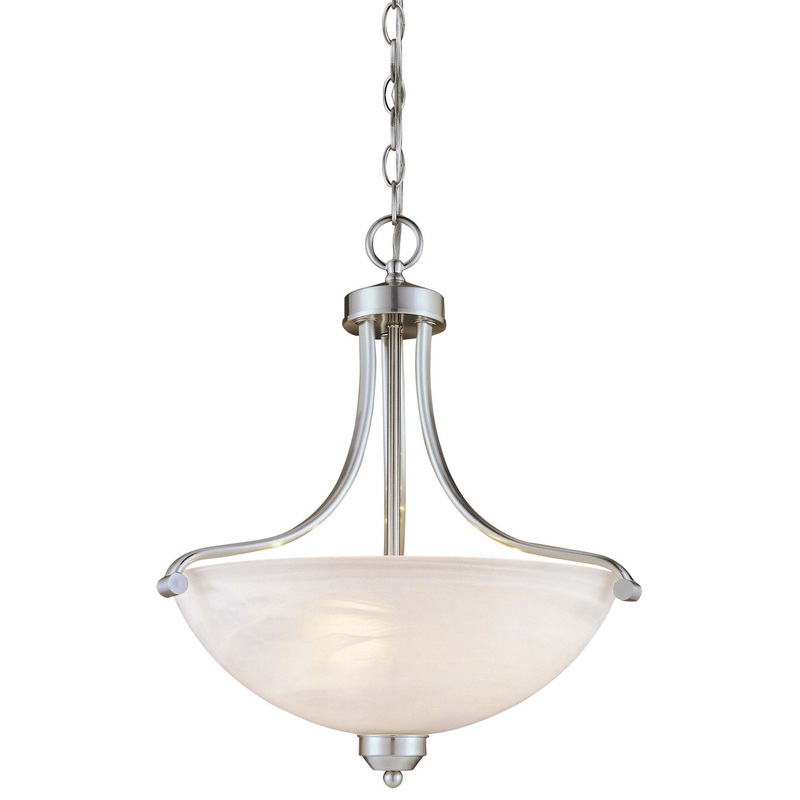 Paradox Three Light Pendant in Brushed Nickel