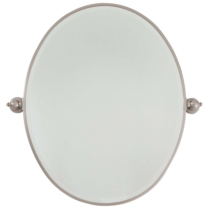 Pivot Mirrors Mirror in Brushed Nickel