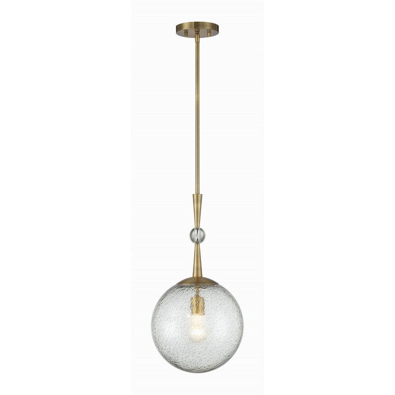 Poluluxe One Light Mini Pendant in Oxidized Aged Brass