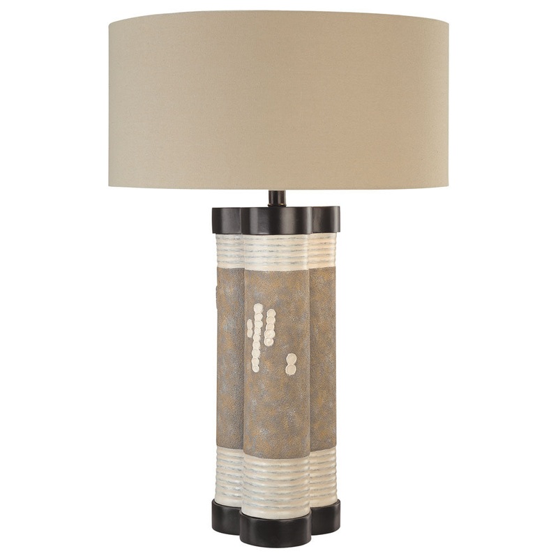 Two Light Table Lamp in Multi-Colored