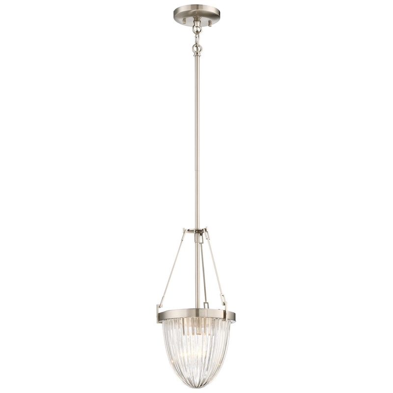 Atrio One Light Pendant in Brushed Nickel