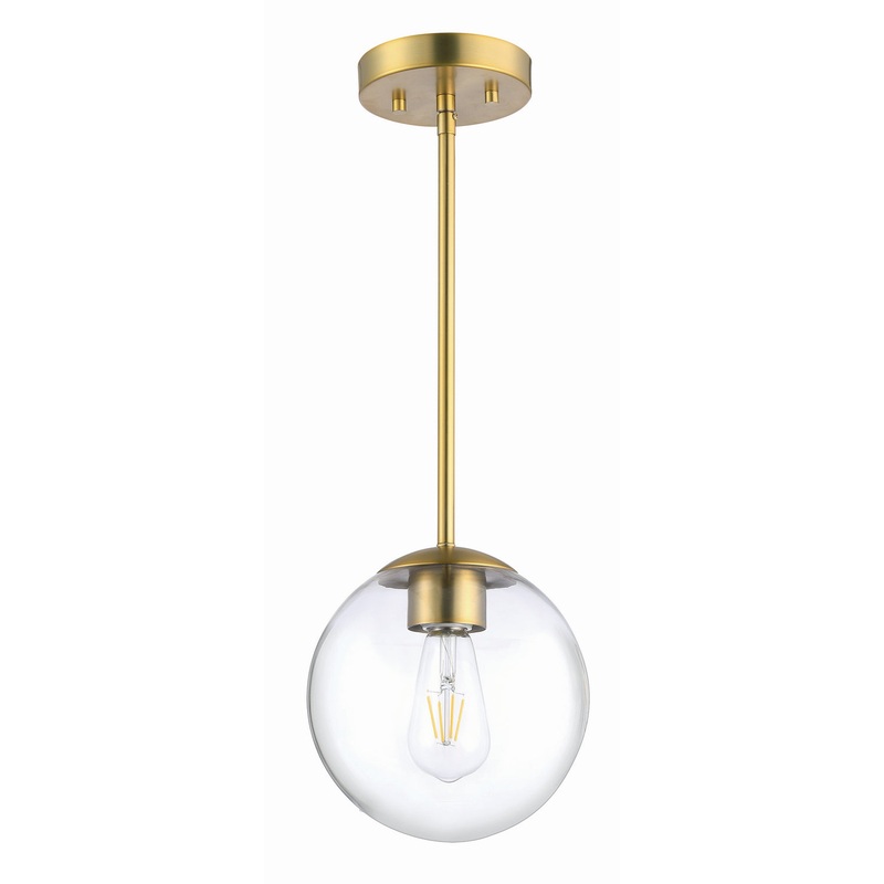 Auresa One Light Mini Pendant in Soft Brass