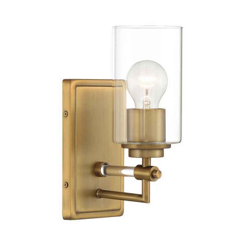 Binsly One Light Bath Vanity in Antique Noble Brass