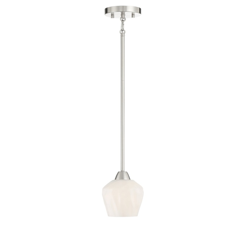Camrin One Light Pendant / Semi Flush in Brushed Nickel