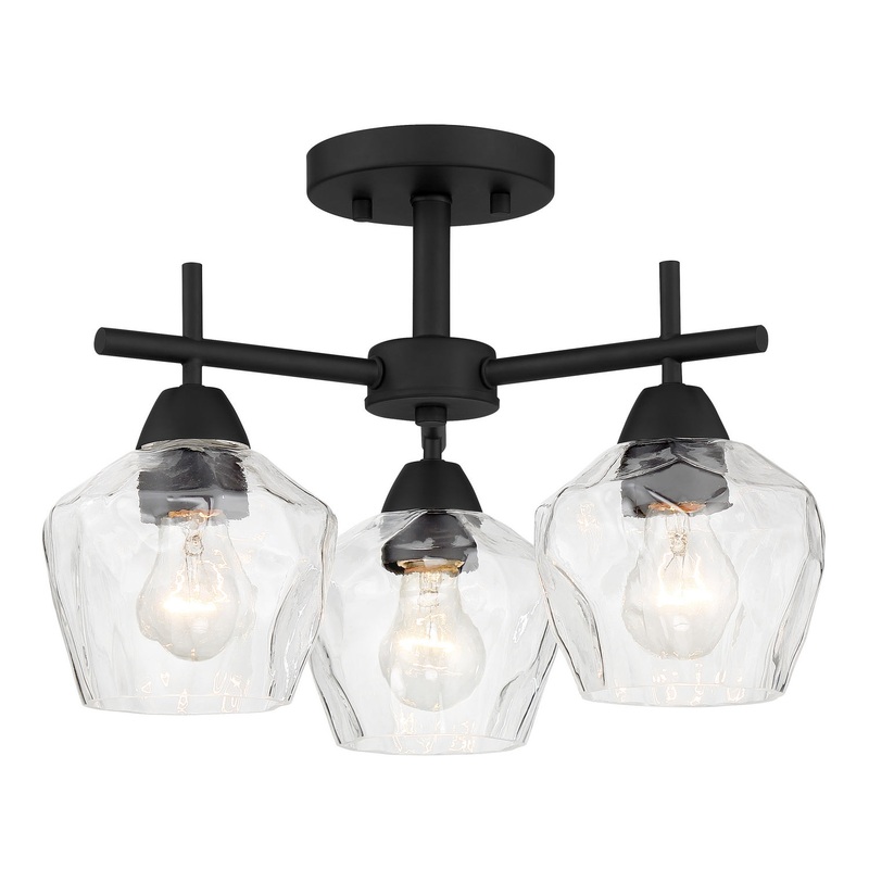Camrin Three Light Semi Flush / Chandelier in Coal