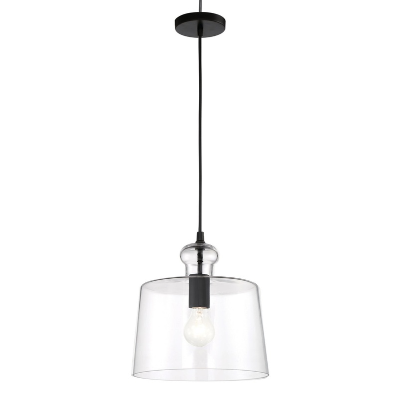 Clarity One Light Pendant in Coal