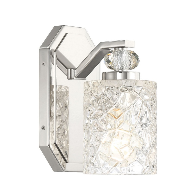 Crystal Kay One Light Bath Vanity in Chrome