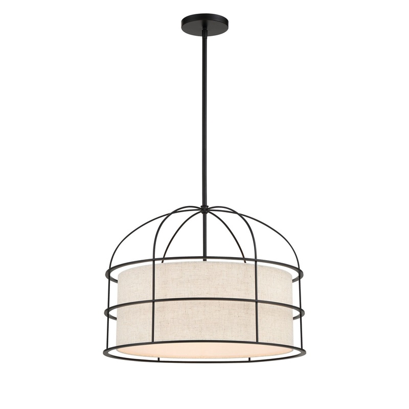 Gateway Park Five Light Pendant in Coal