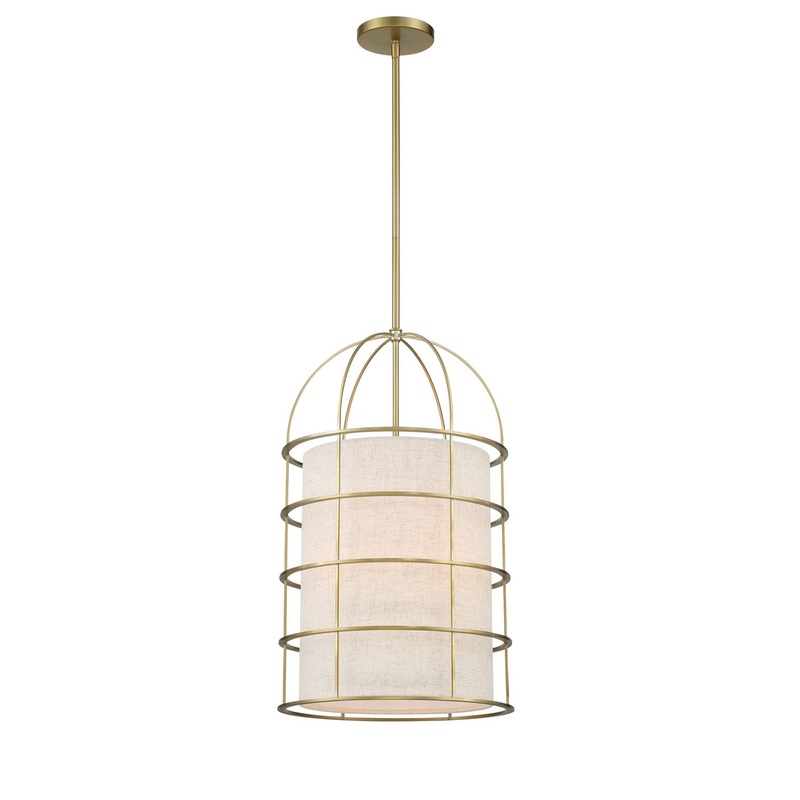 Gateway Park Four Light Pendant in Soft Brass