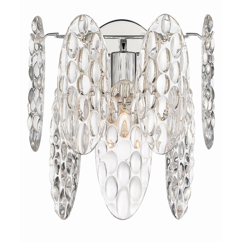 Isabella'S Reign One Light Wall Sconce in Polished Nickel