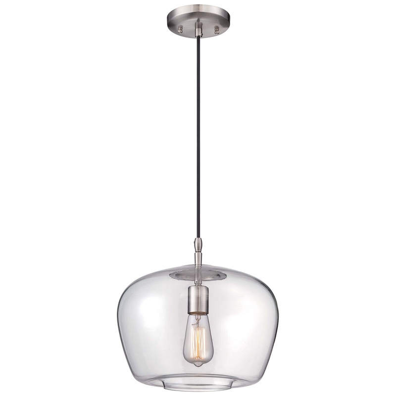 One Light Mini Pendant in Brushed Nickel