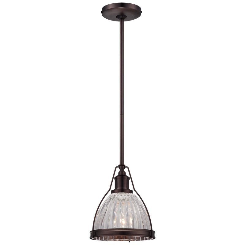 One Light Mini Pendant in Dark Brushed Bronze (Plated)