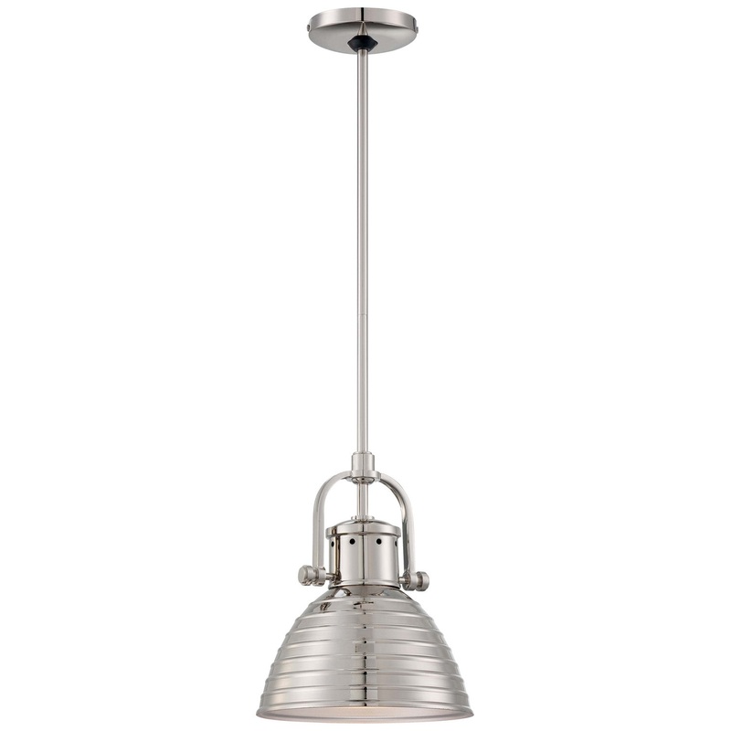 One Light Mini Pendant in Polished Nickel