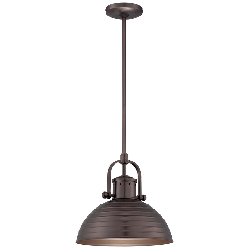 One Light Pendant in Harvard Court Bronze (Plated)