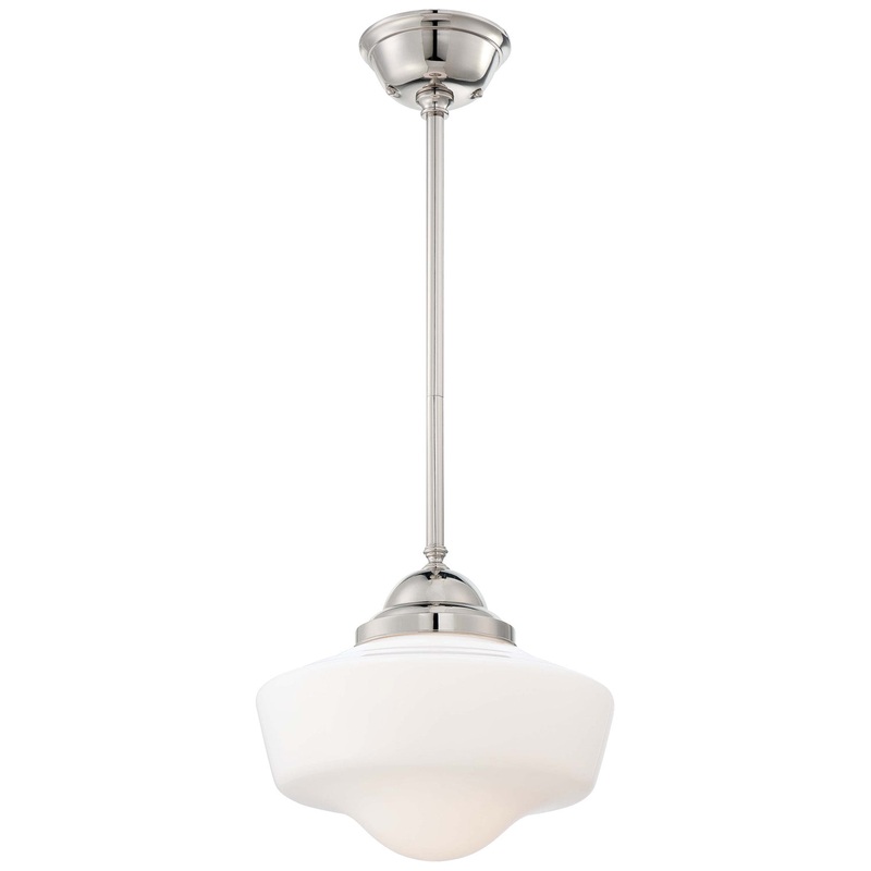 One Light Pendant in Polished Nickel