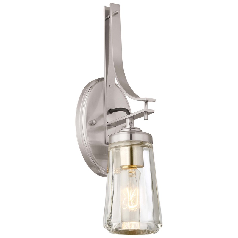 Poleis One Light Bath in Brushed Nickel