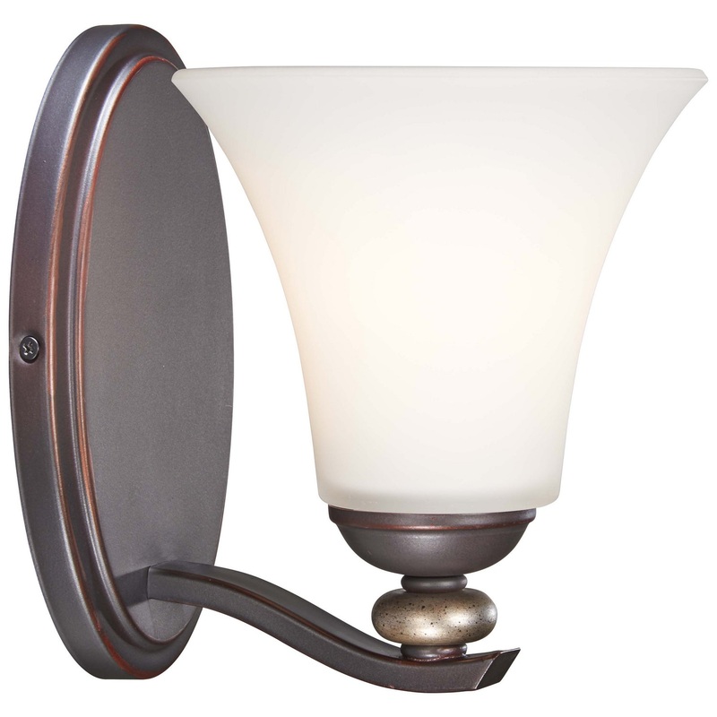 Shadowglen One Light Bath in Lathan Bronze With Gold Highli