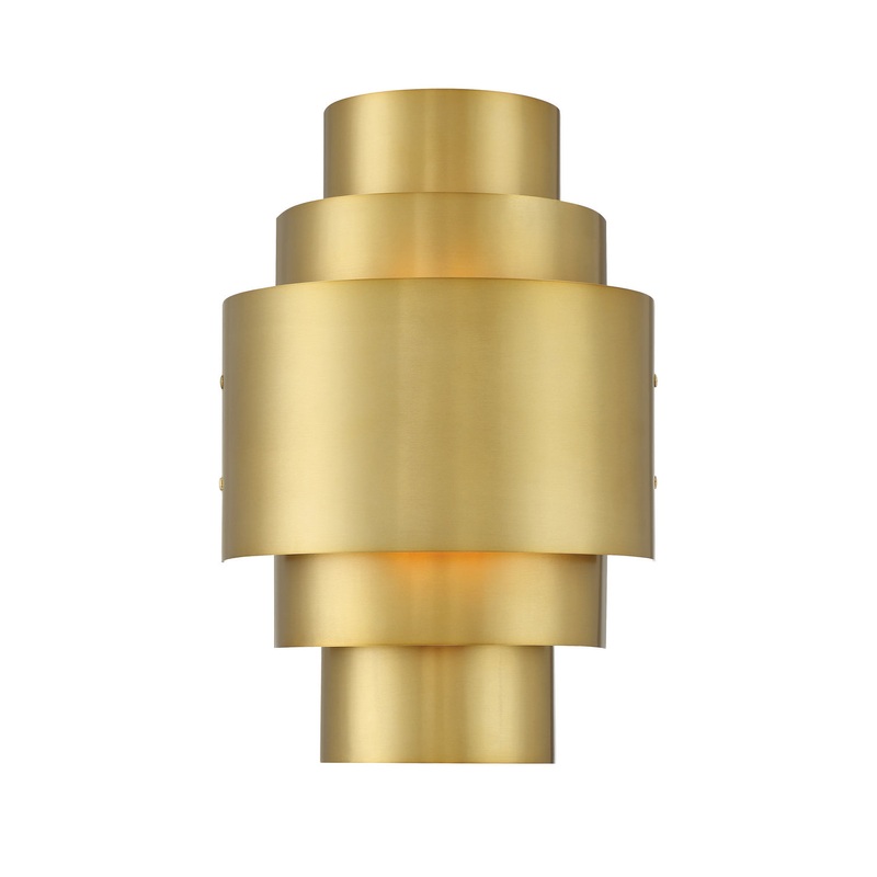 Spyglass Terrace Two Light Wall Sconce in Soft Brass
