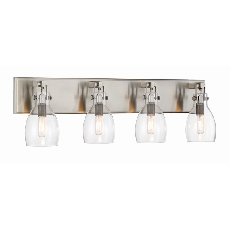 Tiberia Four Light Bath Bar in Plated Pewter