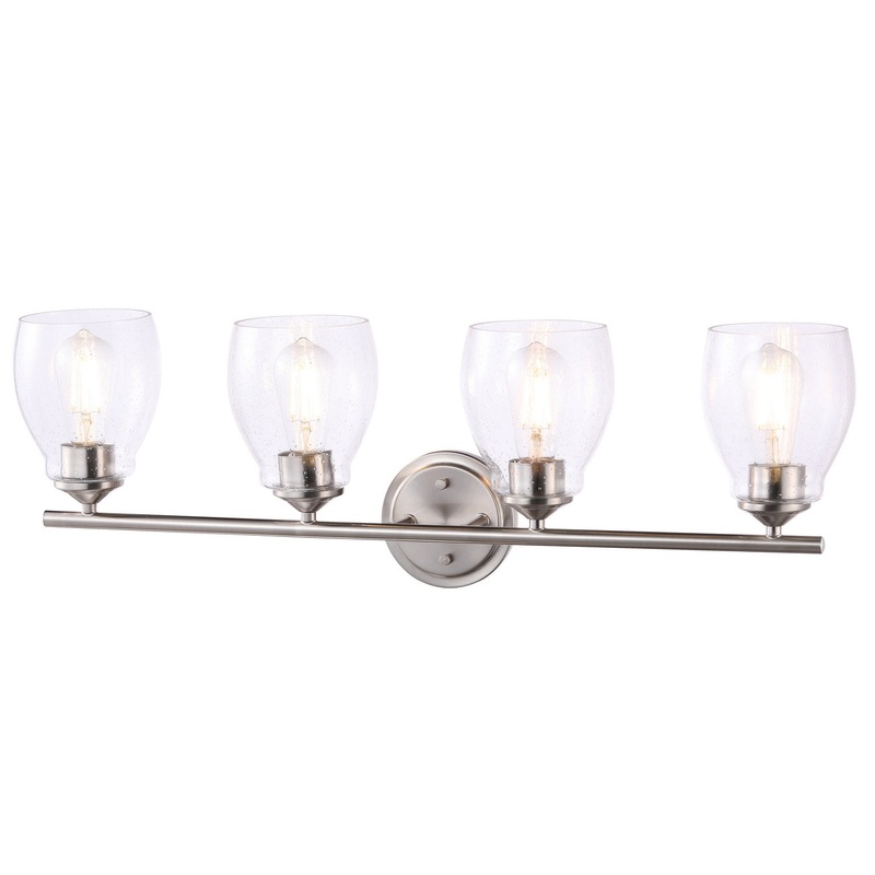 Winsley Four Light Wall Lamp in Brushed Nickel