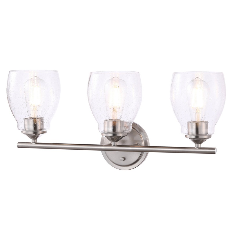 Winsley Three Light Wall Lamp in Brushed Nickel