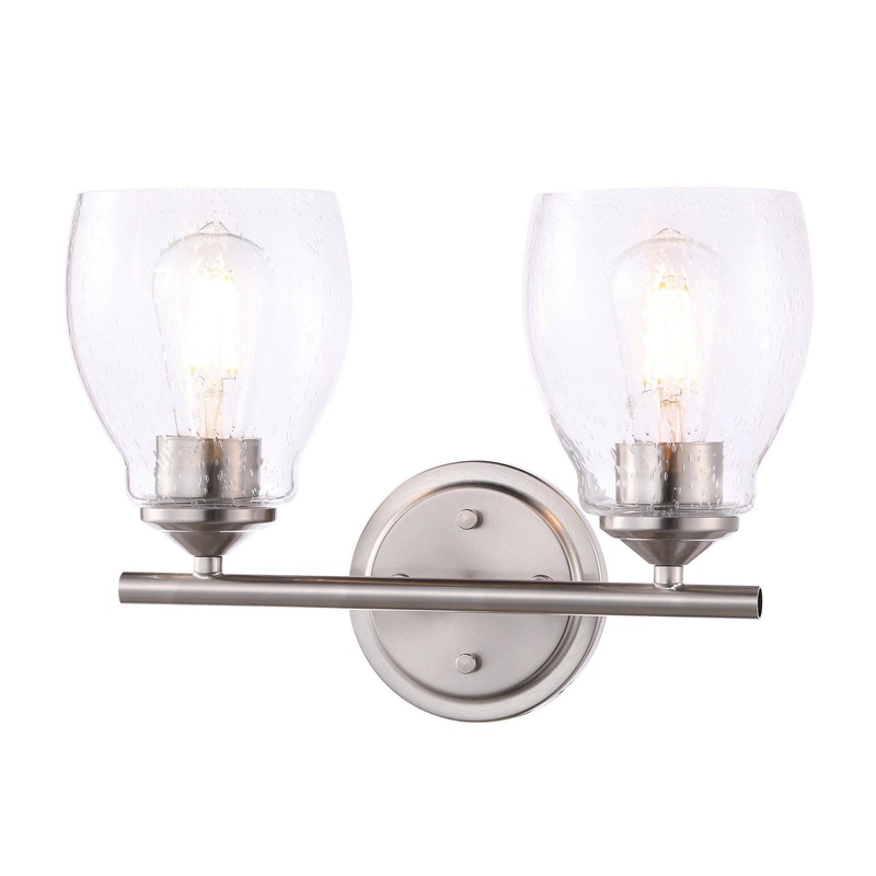 Winsley Two Light Wall Lamp in Brushed Nickel