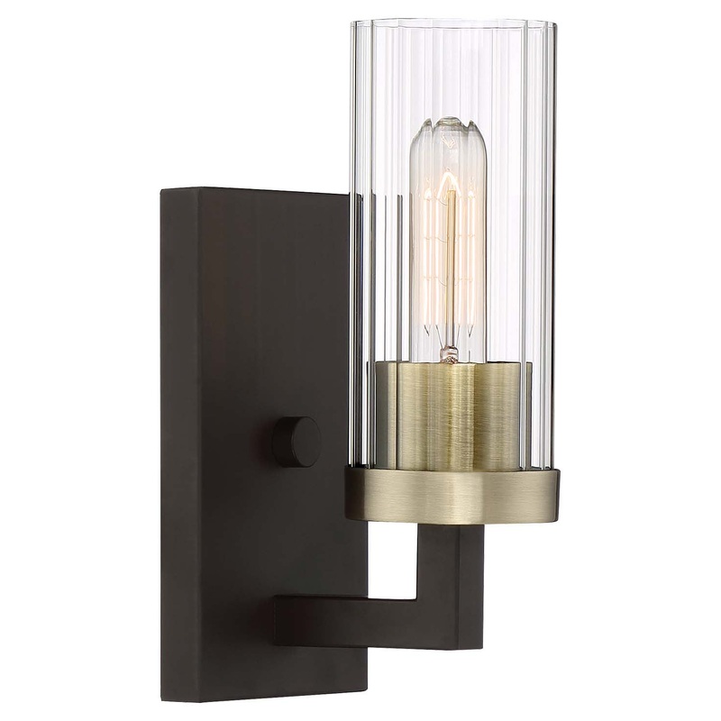 Ainsley Court One Light Bath in Aged Kinston Bronze W/Brushed
