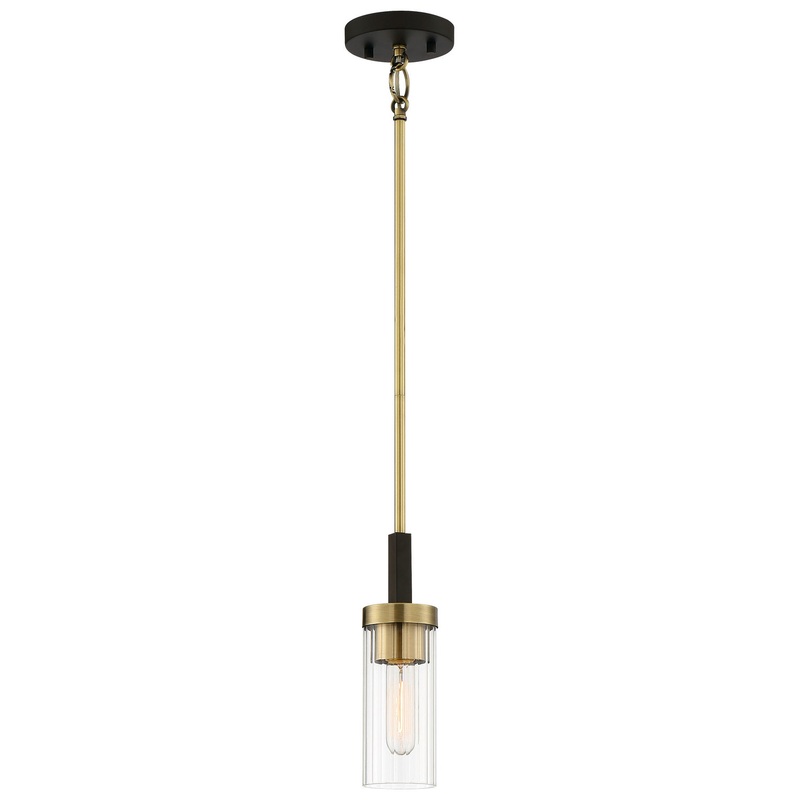 Ainsley Court One Light Mini Pendant in Aged Kinston Bronze W/Brushed