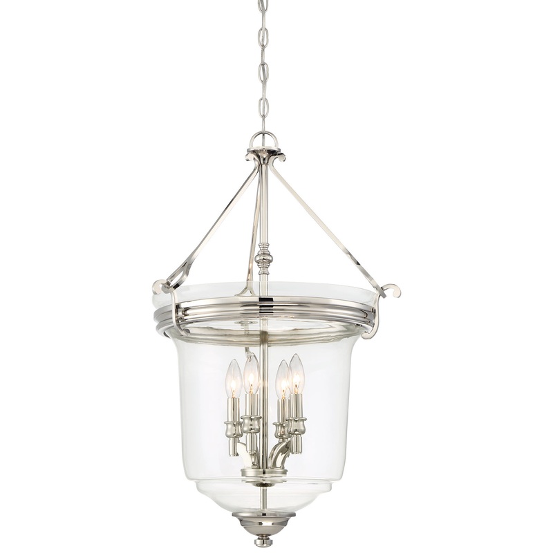 Audrey'S Point Four Light Pendant (Convertible To Semi-Flush) in Polished Nickel