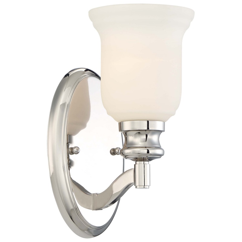 Audrey'S Point One Light Bath in Polished Nickel