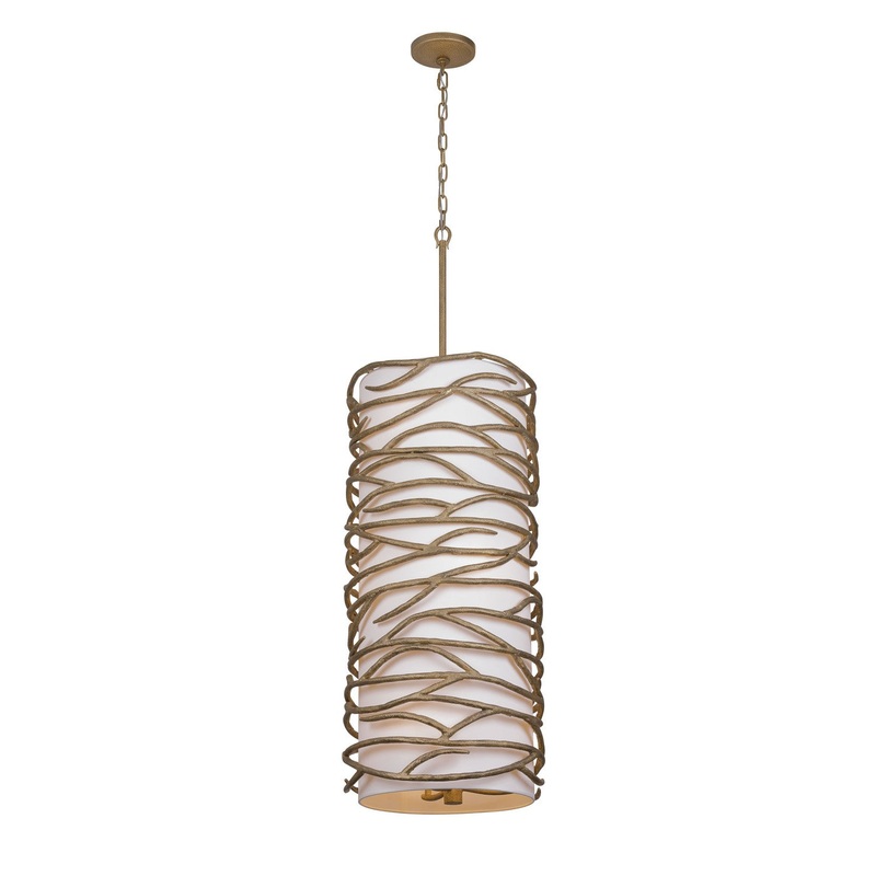 Branch Reality Nine Light Foyer Pendant in Ashen Gold