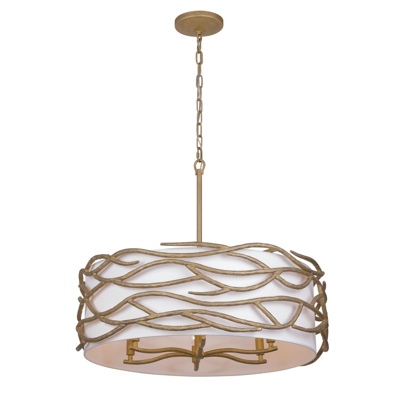 Branch Reality Six Light Pendant in Ashen Gold