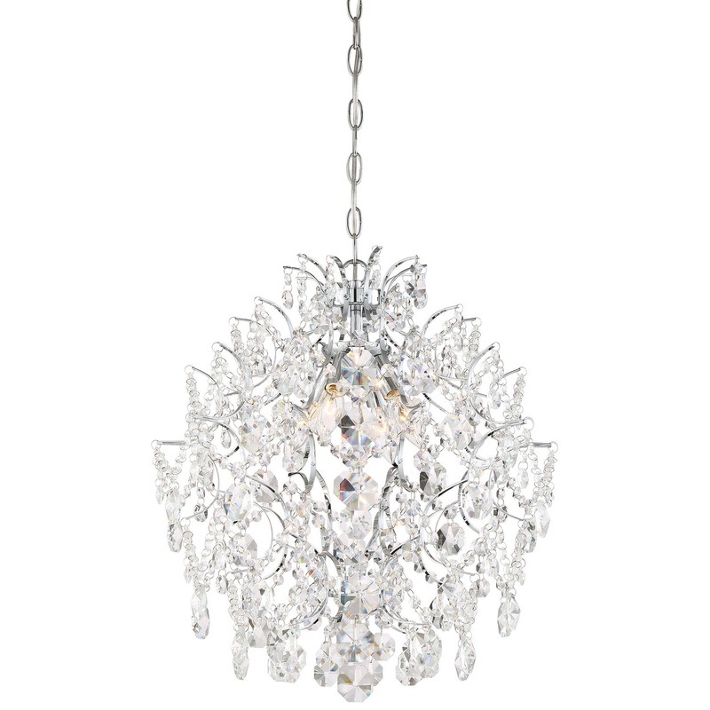 Isabella'S Crown Four Light Chandelier in Chrome